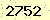 請輸入此驗證碼 : 2752