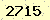 請輸入此驗證碼 : 2715