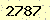 請輸入此驗證碼 : 2787