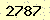 請輸入此驗證碼 : 2787