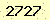 請輸入此驗證碼 : 2727