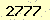 請輸入此驗證碼 : 2777