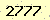 請輸入此驗證碼 : 2777