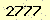 請輸入此驗證碼 : 2777