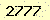 請輸入此驗證碼 : 2777