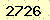 請輸入此驗證碼 : 2726