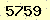 請輸入此驗證碼 : 5759