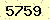 請輸入此驗證碼 : 5759