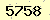 請輸入此驗證碼 : 5758