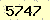 請輸入此驗證碼 : 5747