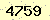 請輸入此驗證碼 : 4759