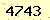請輸入此驗證碼 : 4743