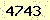 請輸入此驗證碼 : 4743