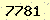 請輸入此驗證碼 : 7781