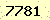 請輸入此驗證碼 : 7781