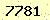 請輸入此驗證碼 : 7781