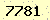 請輸入此驗證碼 : 7781
