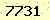 請輸入此驗證碼 : 7731