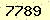 請輸入此驗證碼 : 7789