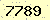 請輸入此驗證碼 : 7789