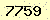 請輸入此驗證碼 : 7759