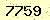 請輸入此驗證碼 : 7759