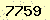 請輸入此驗證碼 : 7759