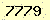 請輸入此驗證碼 : 7779