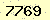 請輸入此驗證碼 : 7769