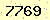 請輸入此驗證碼 : 7769