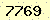 請輸入此驗證碼 : 7769