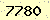 請輸入此驗證碼 : 7780