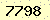 請輸入此驗證碼 : 7798