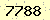 請輸入此驗證碼 : 7788
