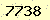 請輸入此驗證碼 : 7738