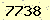 請輸入此驗證碼 : 7738