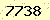 請輸入此驗證碼 : 7738