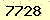 請輸入此驗證碼 : 7728