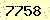 請輸入此驗證碼 : 7758