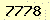 請輸入此驗證碼 : 7778