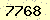 請輸入此驗證碼 : 7768