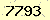 請輸入此驗證碼 : 7793