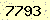 請輸入此驗證碼 : 7793