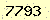 請輸入此驗證碼 : 7793