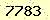 請輸入此驗證碼 : 7783