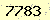 請輸入此驗證碼 : 7783