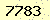 請輸入此驗證碼 : 7783