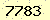請輸入此驗證碼 : 7783