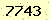 請輸入此驗證碼 : 7743