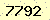請輸入此驗證碼 : 7792